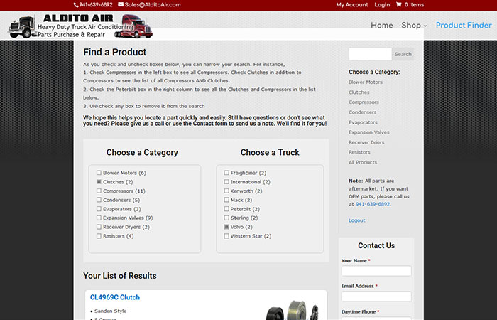 Screenshot of Aldito Air Website